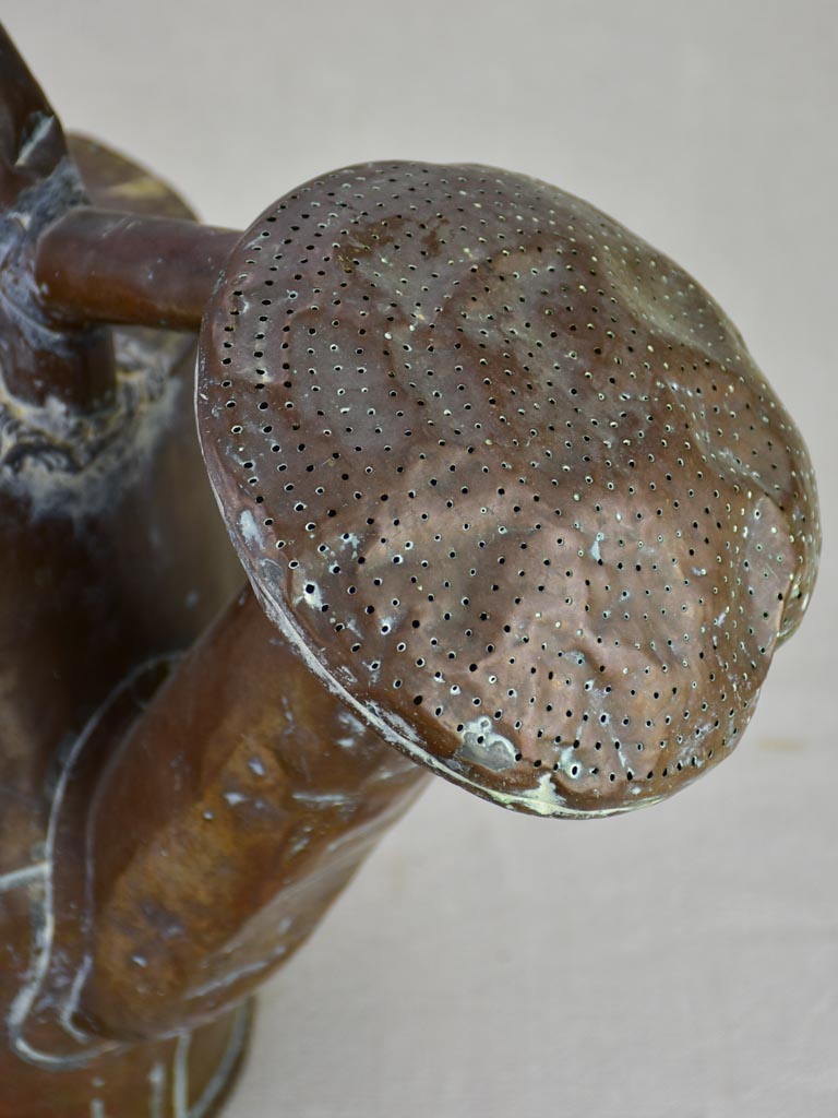 Rustic French copper watering can from the 18th century