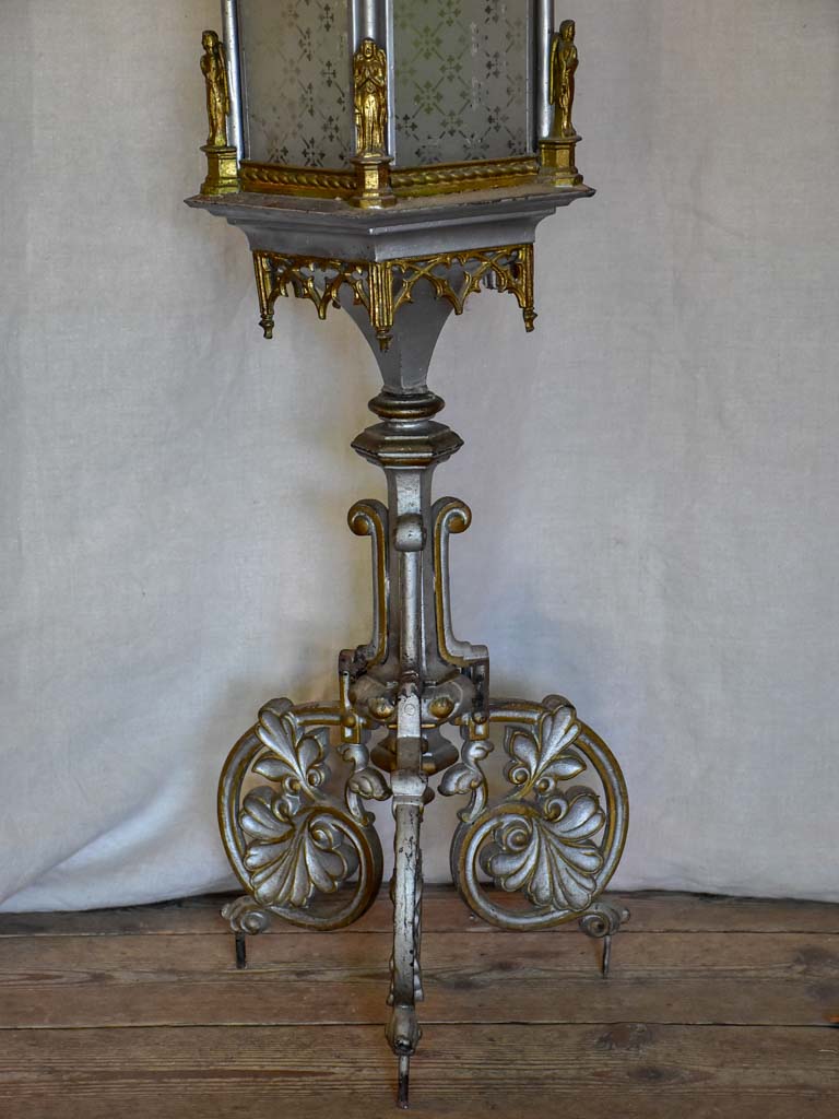 18th Century church lantern with original glass