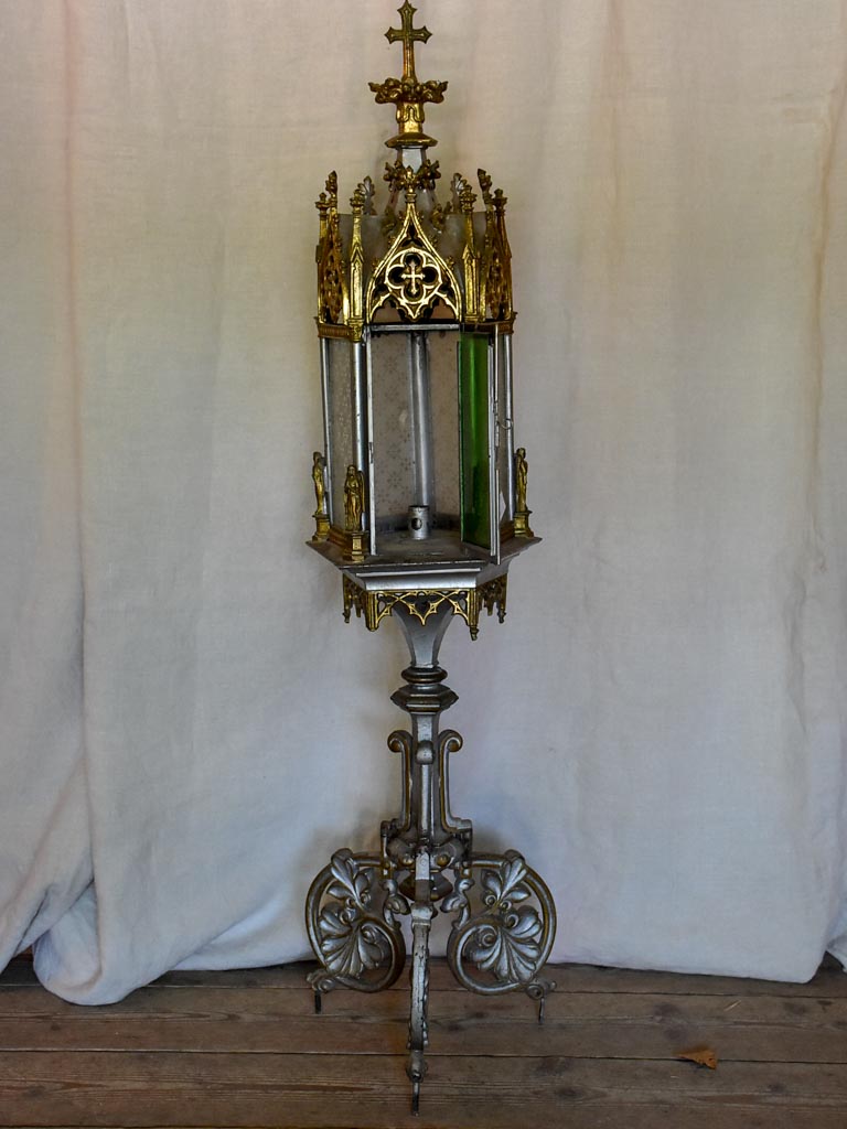 18th Century church lantern with original glass