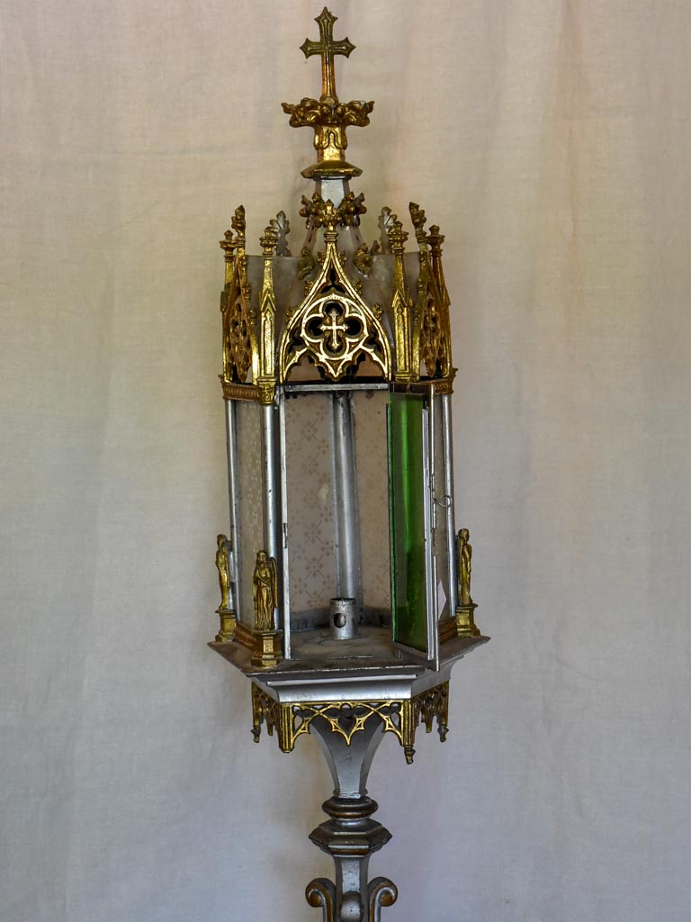 18th Century church lantern with original glass