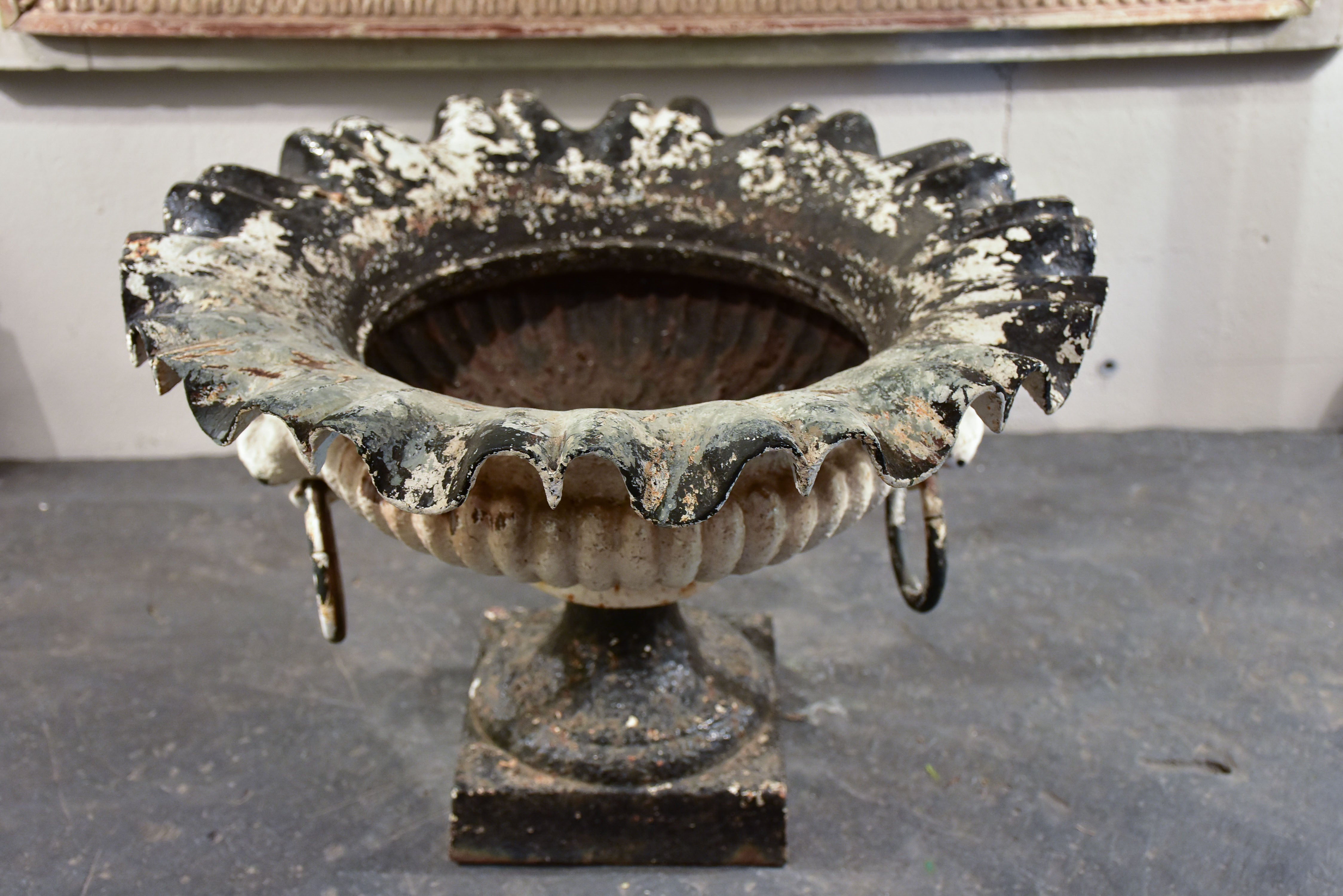 Antique French Medici urn with lion's head handles