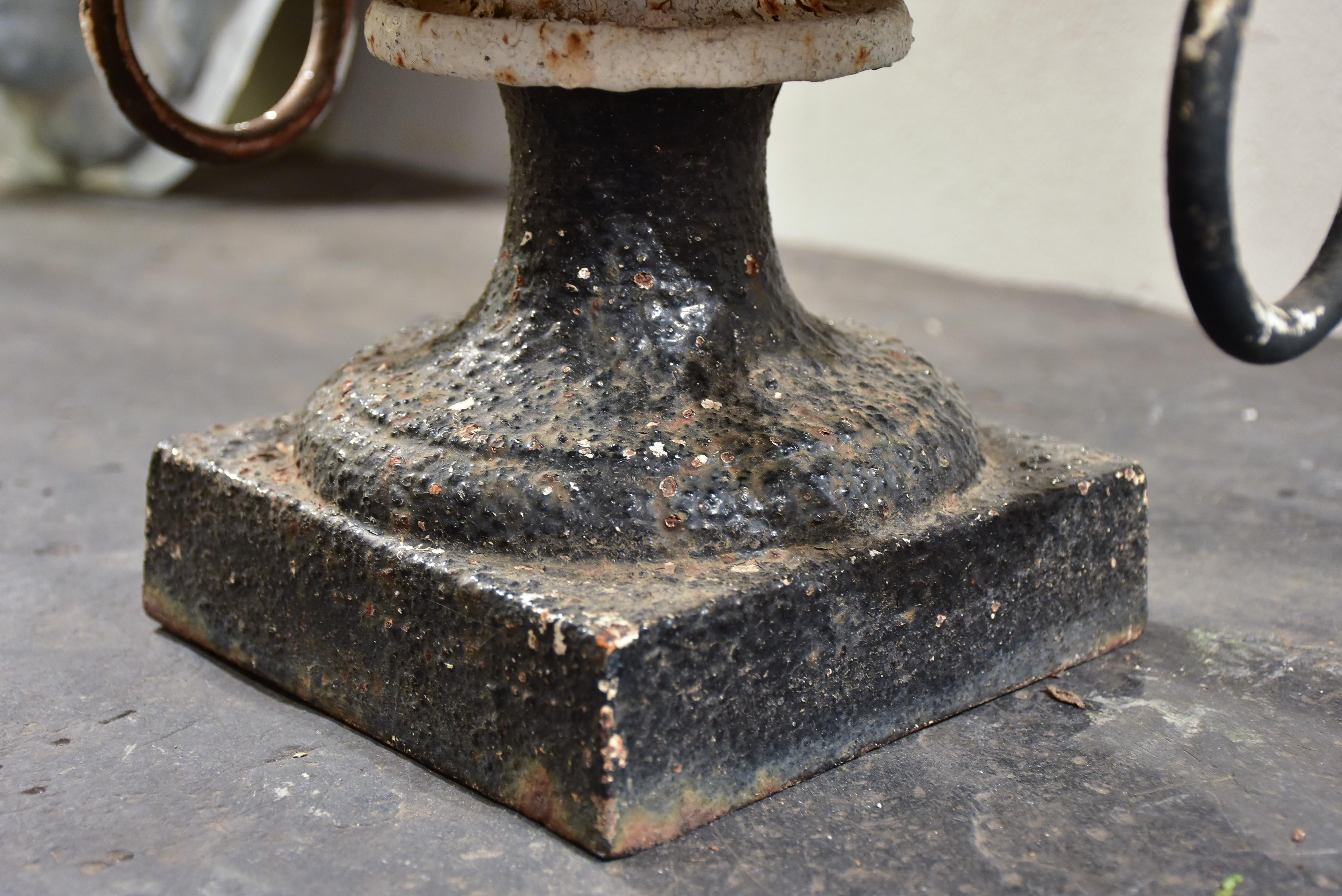 Antique French Medici urn with lion's head handles