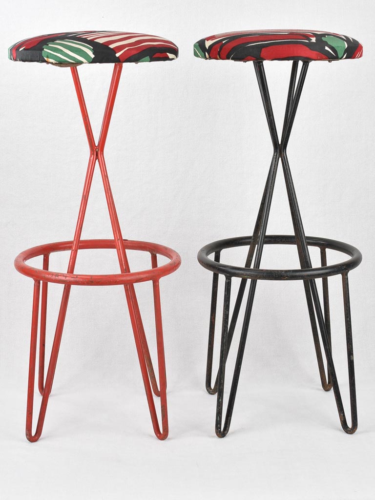 Two bar stools (Thonet for Pierre Paulin) 33½"