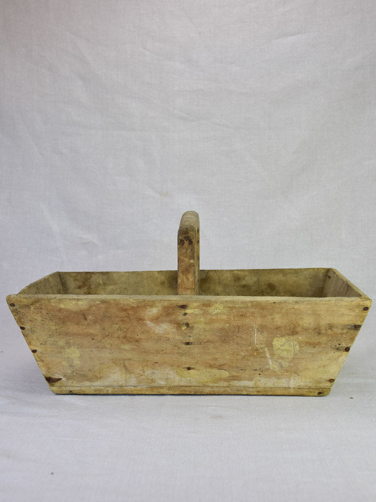 Antique French wooden harvest basket 19¼"