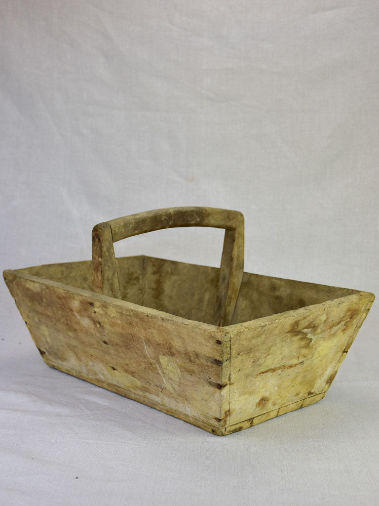 Antique French wooden harvest basket 19¼"