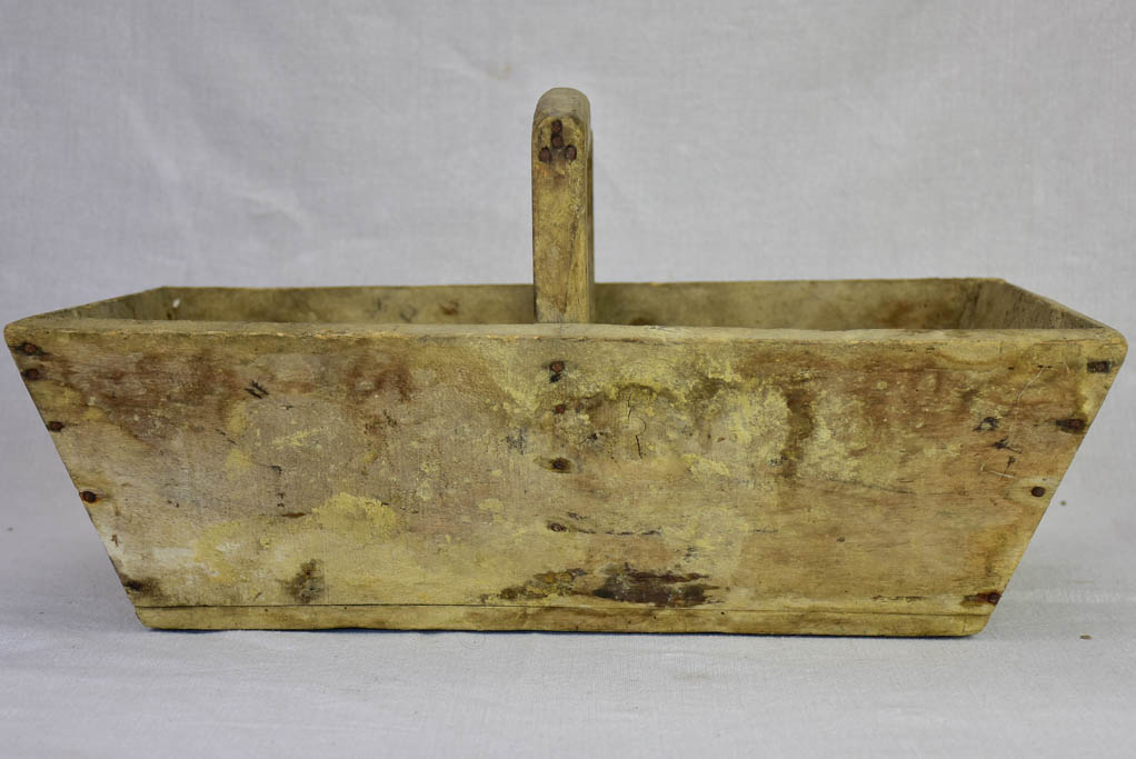 Antique French wooden harvest basket 19¼"