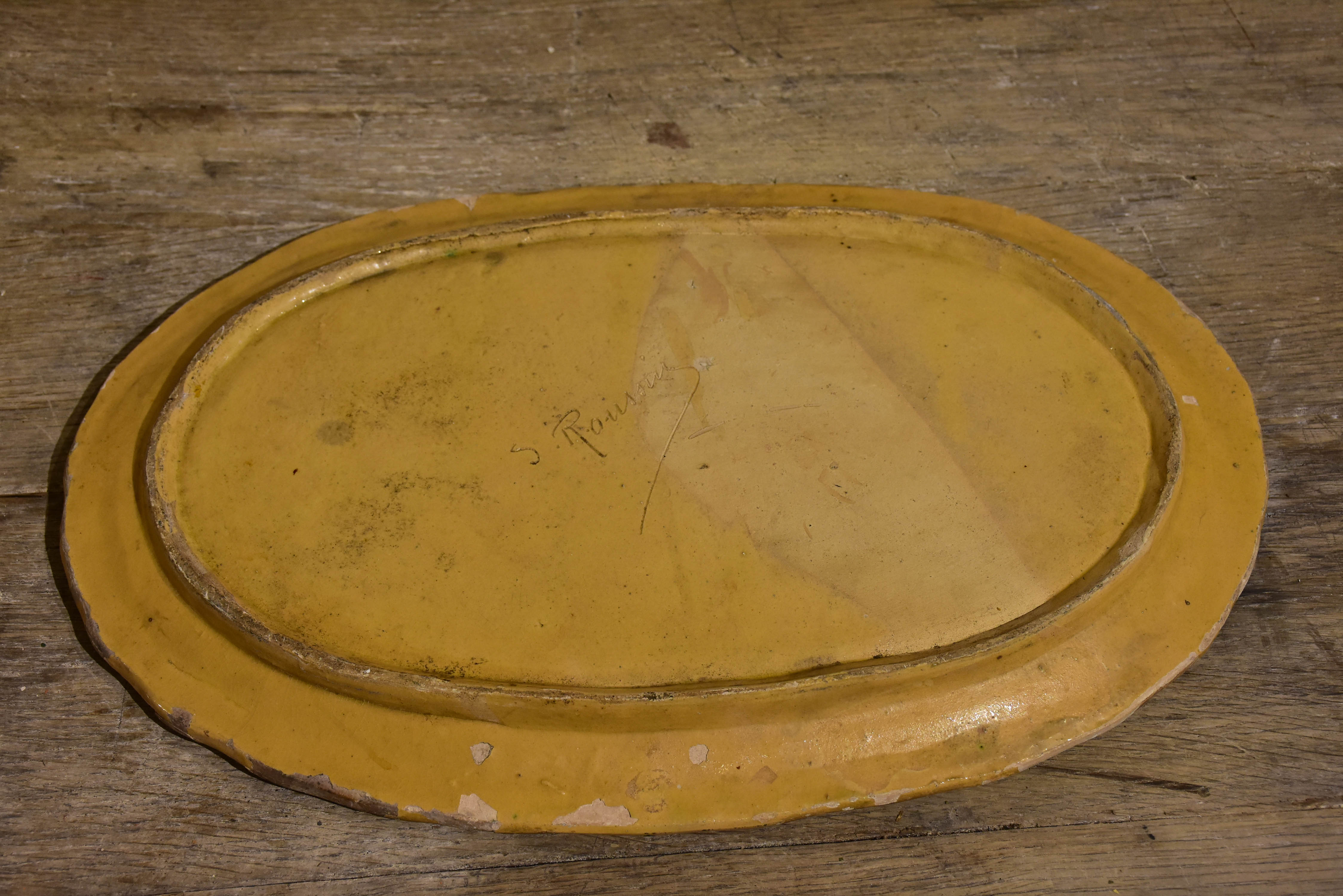 Vintage French platter from Dieulefit