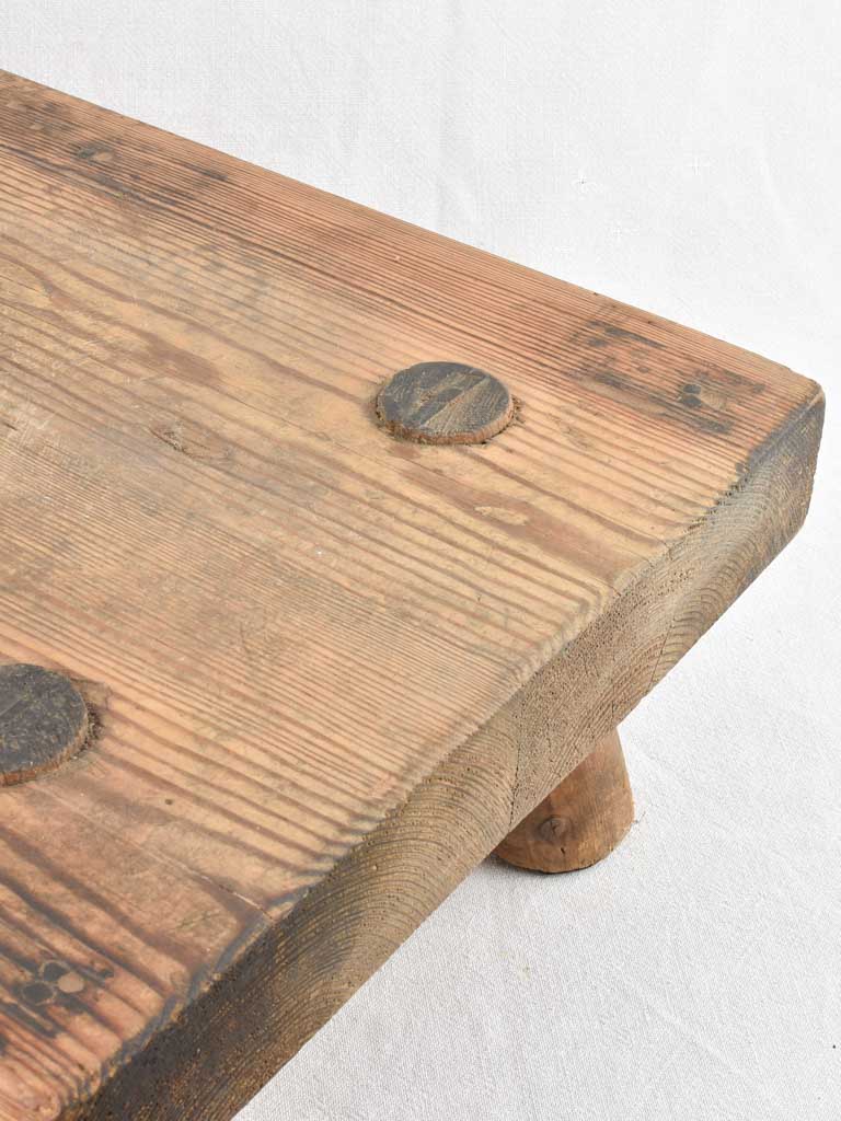 Low Rectangular Wooden Stool / coffee table / pedestal 8¾"