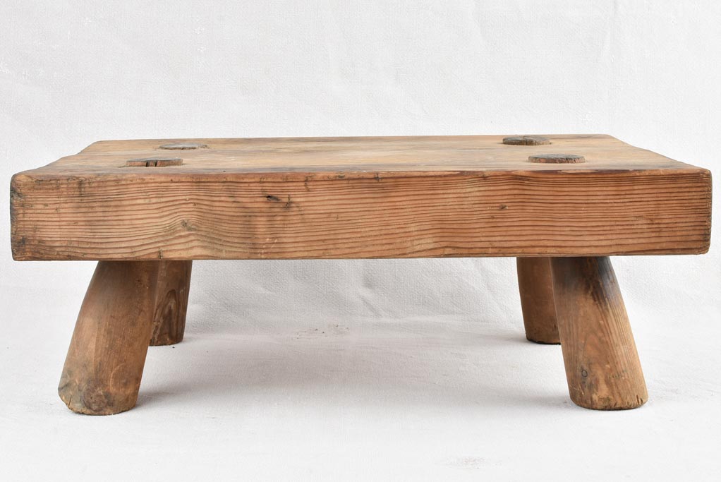 Low Rectangular Wooden Stool / coffee table / pedestal 8¾"