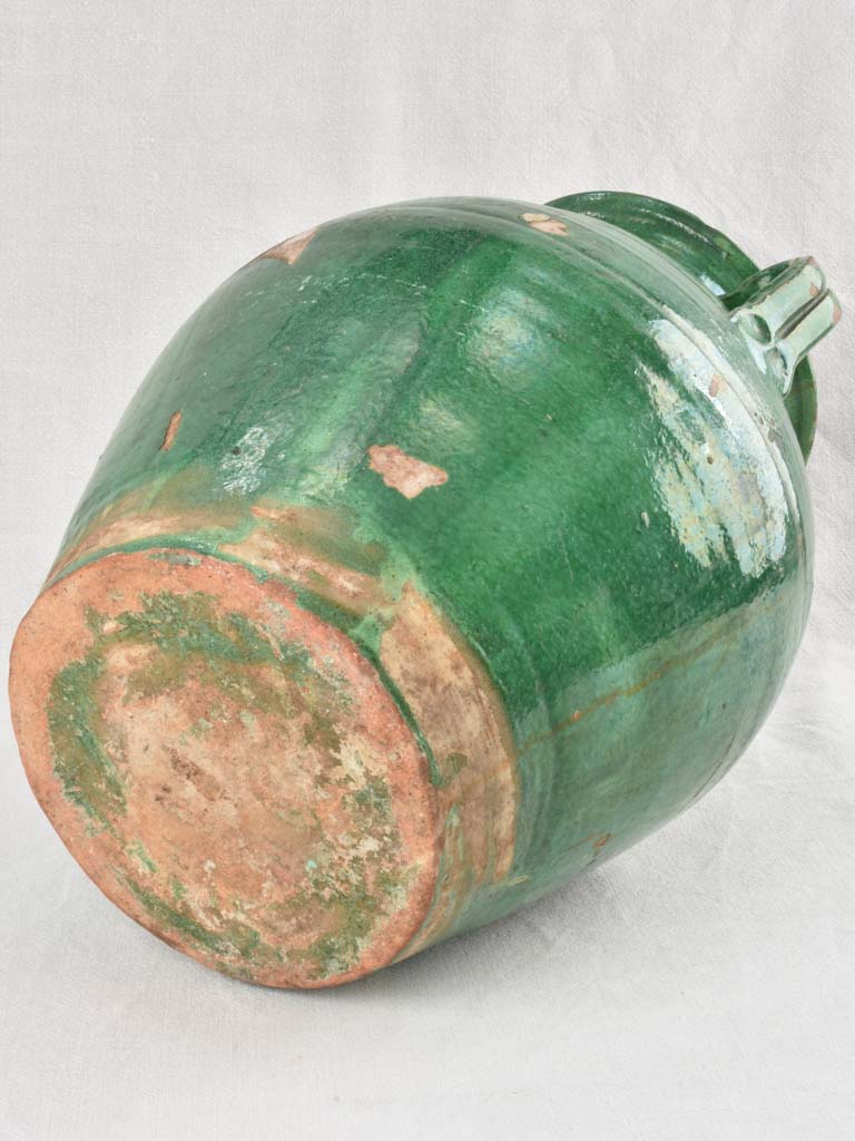 Very large 19th century French preserving pot with 2 handles 19¼"