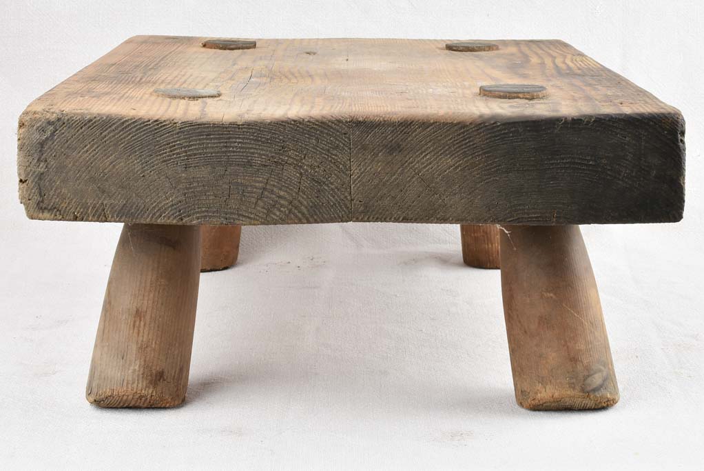 Low Rectangular Wooden Stool / coffee table / pedestal 8¾"