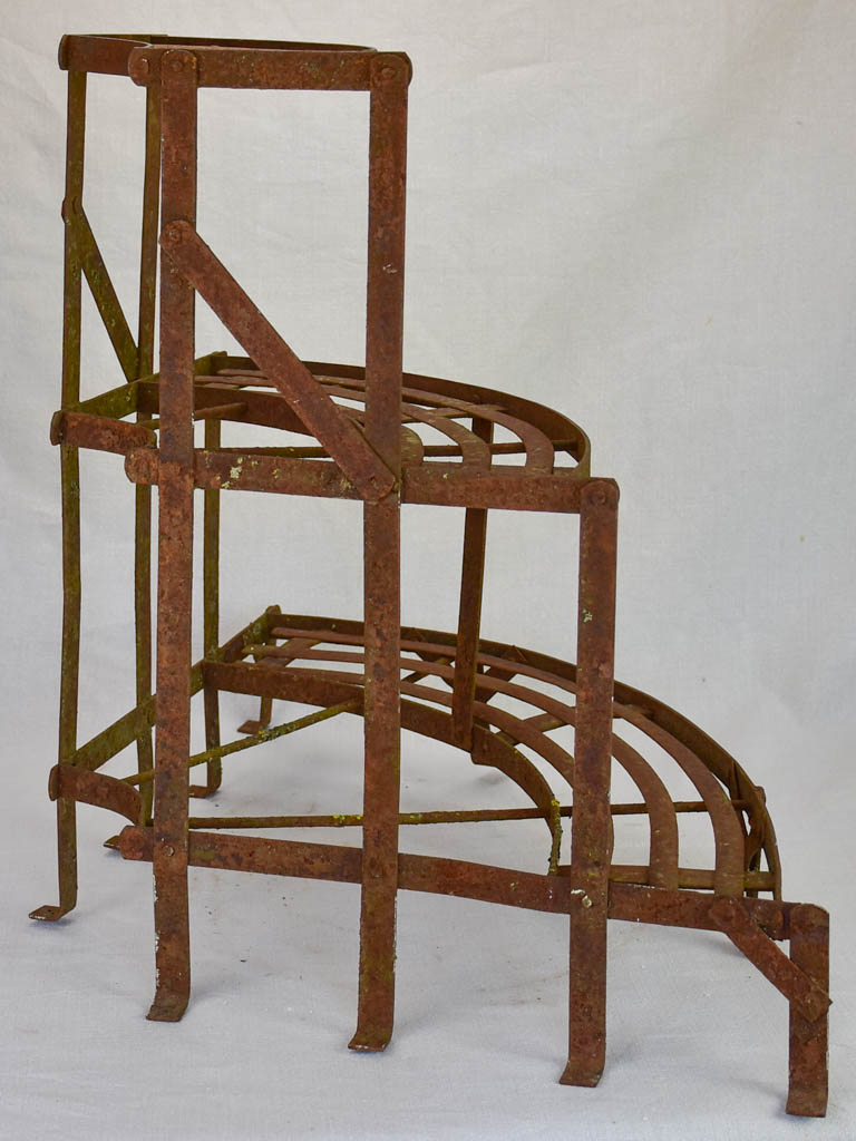 Antique French pot plant stand with three shelves 24¾"