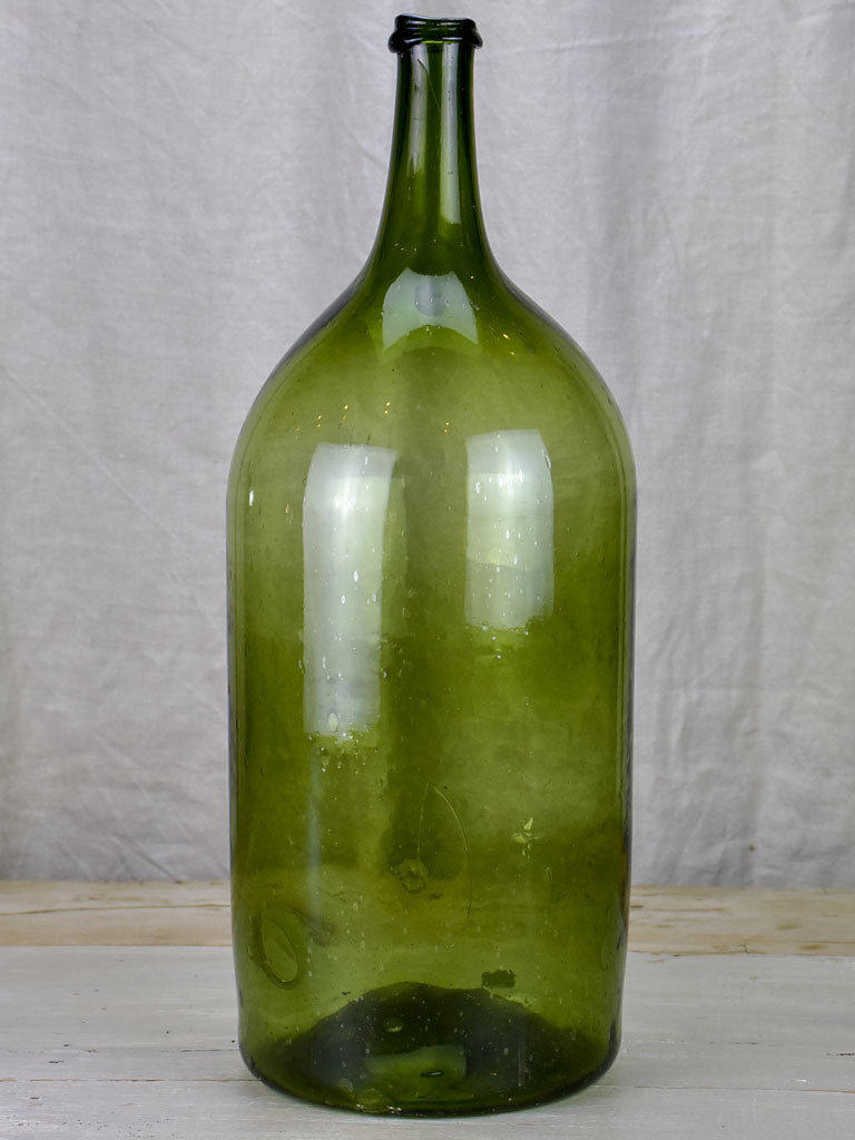 Antique French olive oil glass bottle