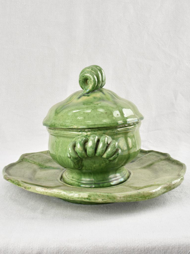 Stunning Spiral Handled Artistic Tureen