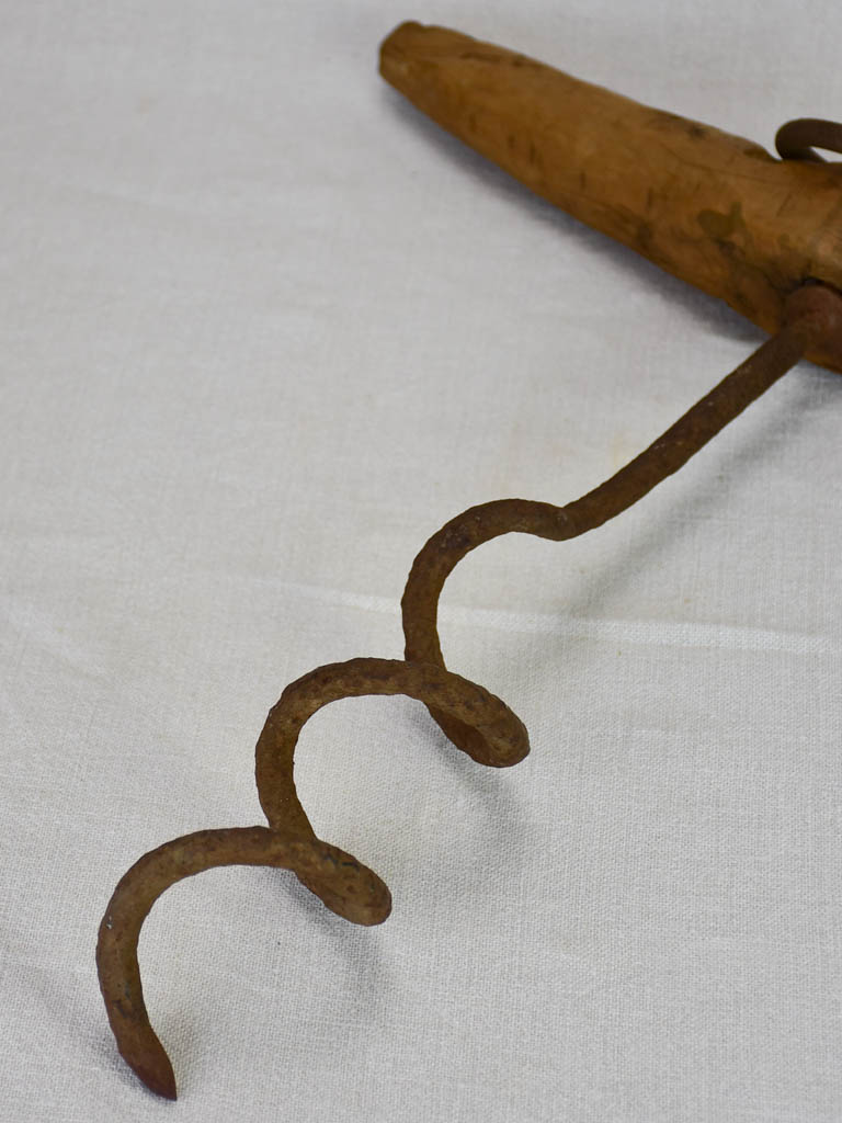 Very large artisan-made corkscrew 20½"