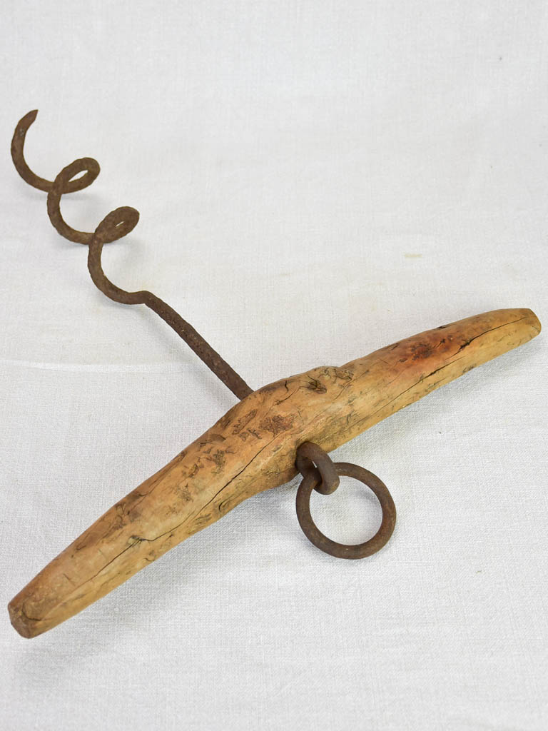 Very large artisan-made corkscrew 20½"