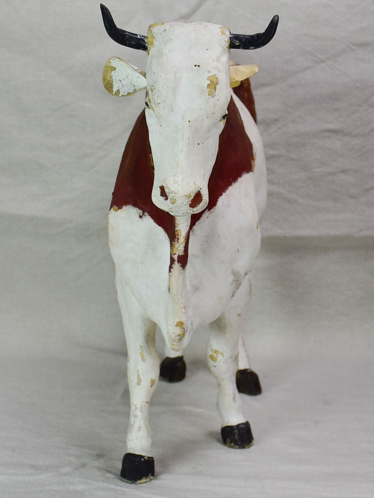 Vintage French paper mache cow