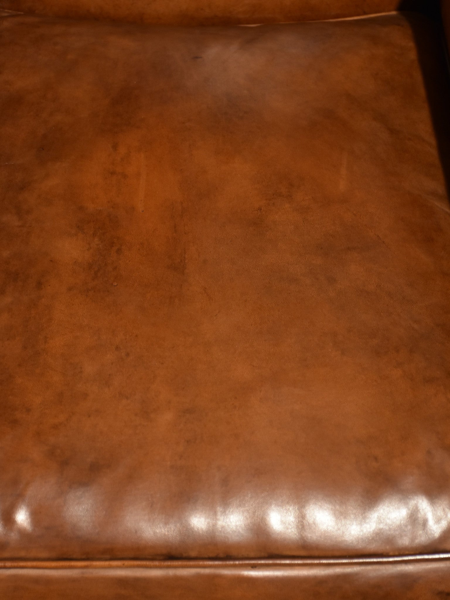 Vintage French leather club chair