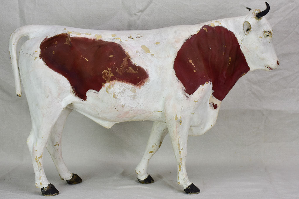 Vintage French paper mache cow