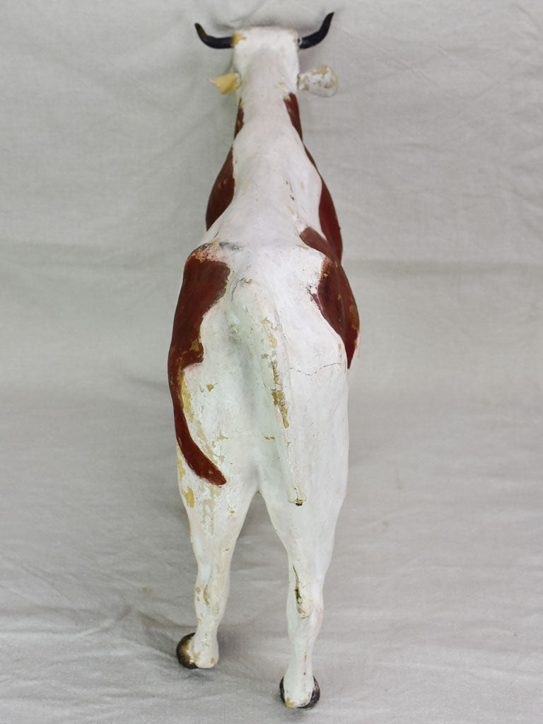 Vintage French paper mache cow