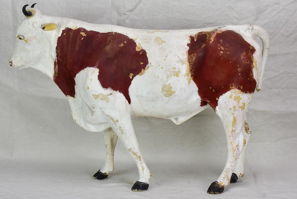 Vintage French paper mache cow