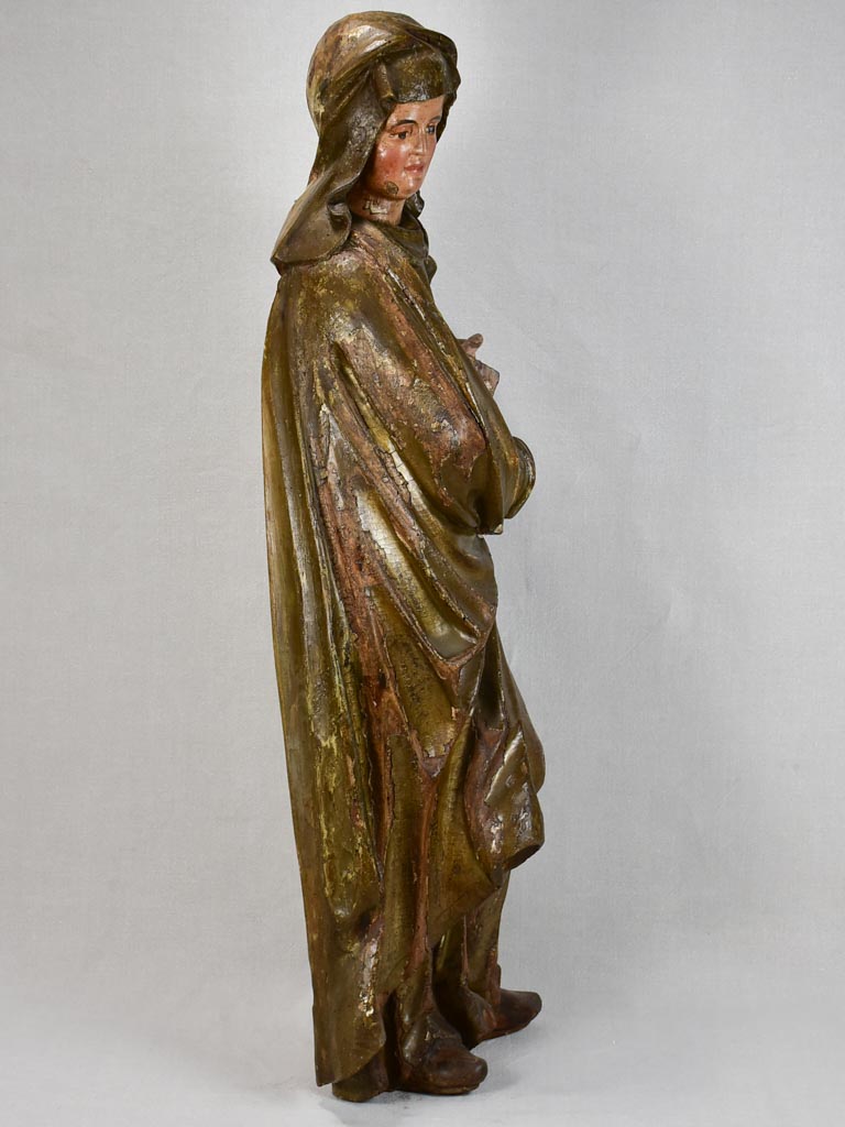 Historical Saint Anne wooden figure