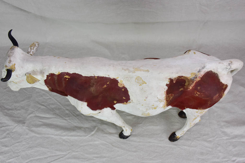 Vintage French paper mache cow