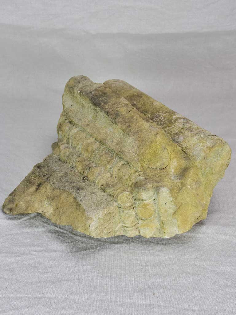 Aged, authentic, grey, weathered, stonework artifact