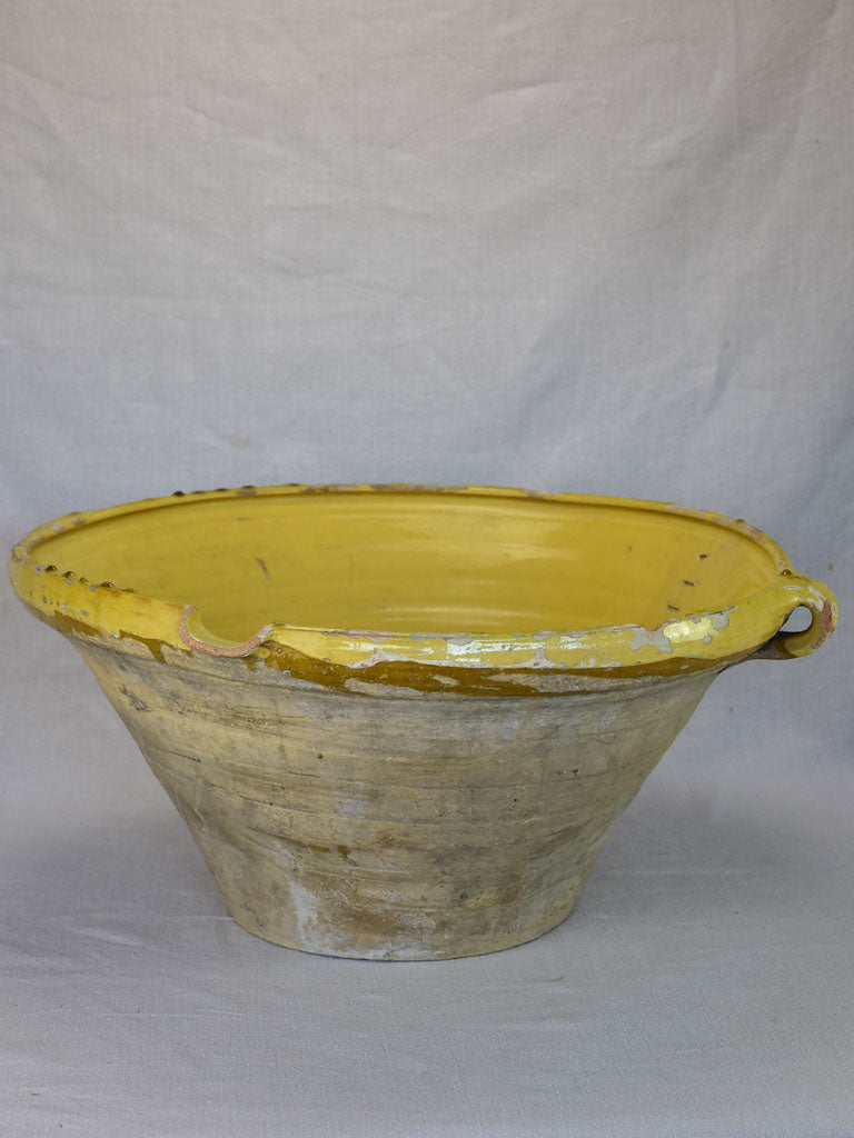 Large antique French tian bowl with repairs