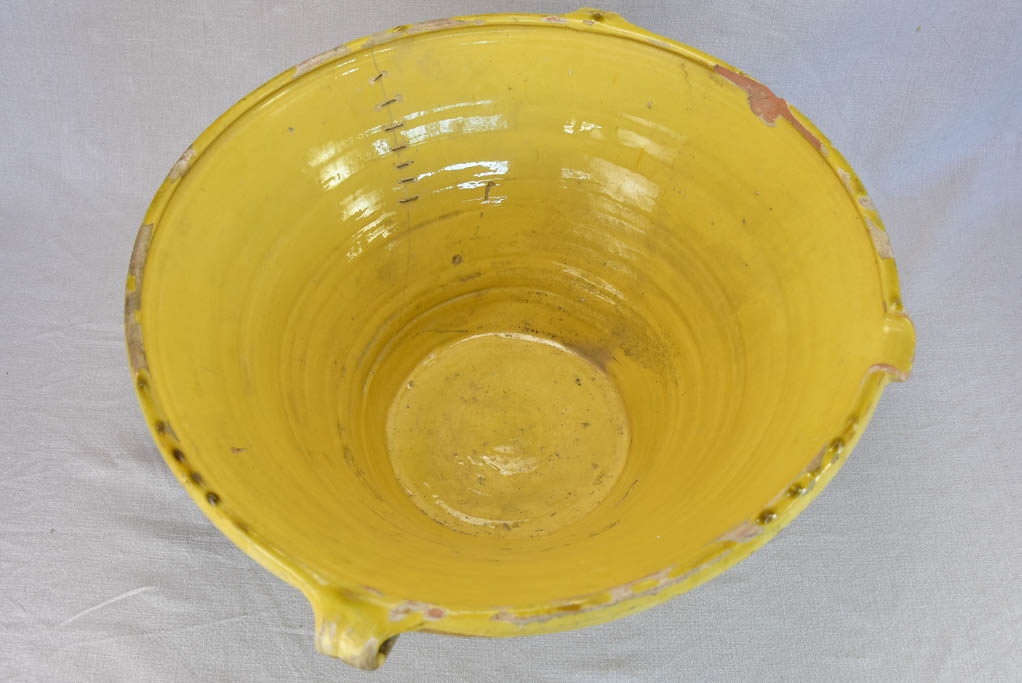 Large antique French tian bowl with repairs