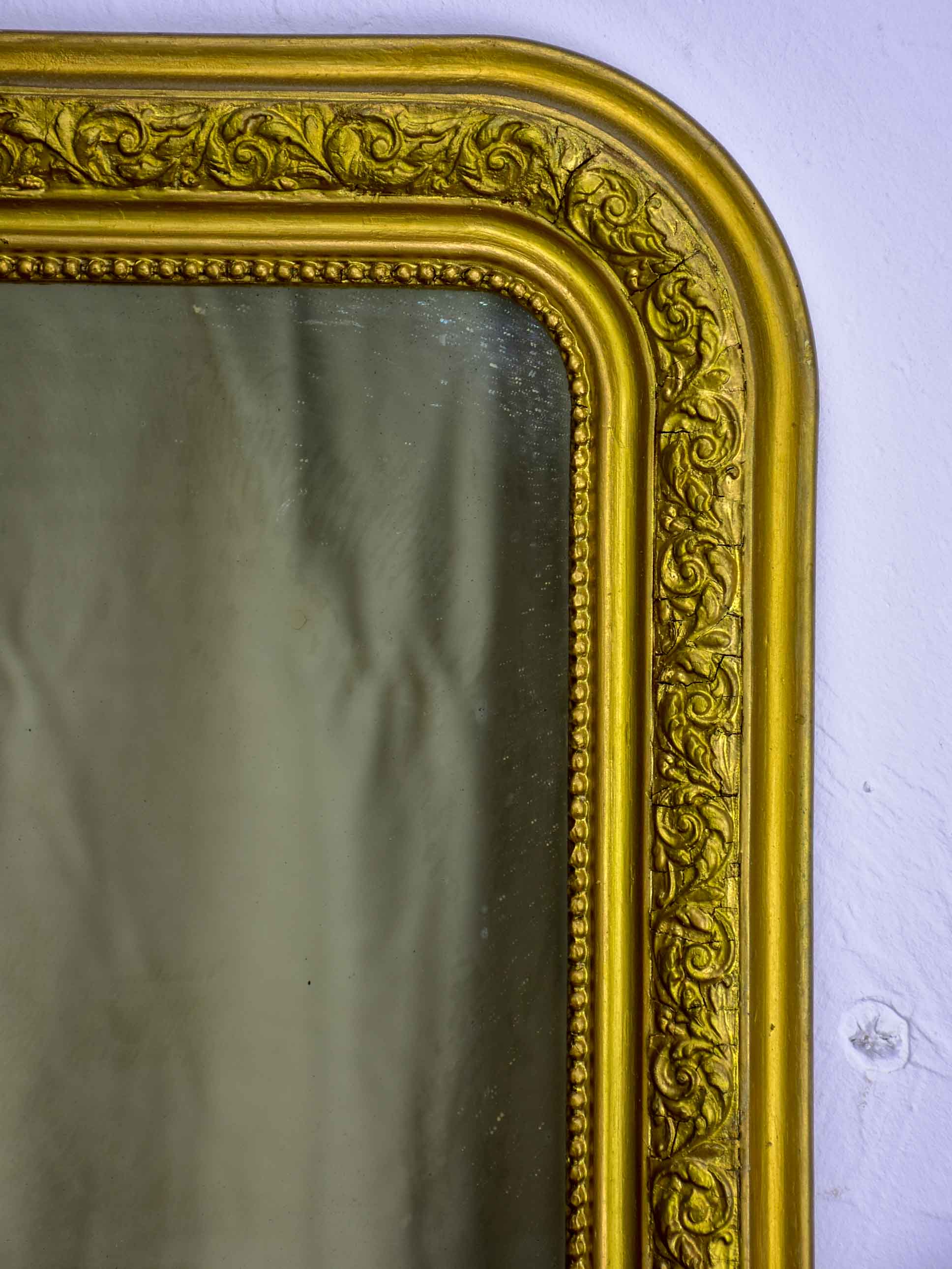 Antique French Louis Philippe mirror with gold frame 33 ¾'' x 24 ¾''