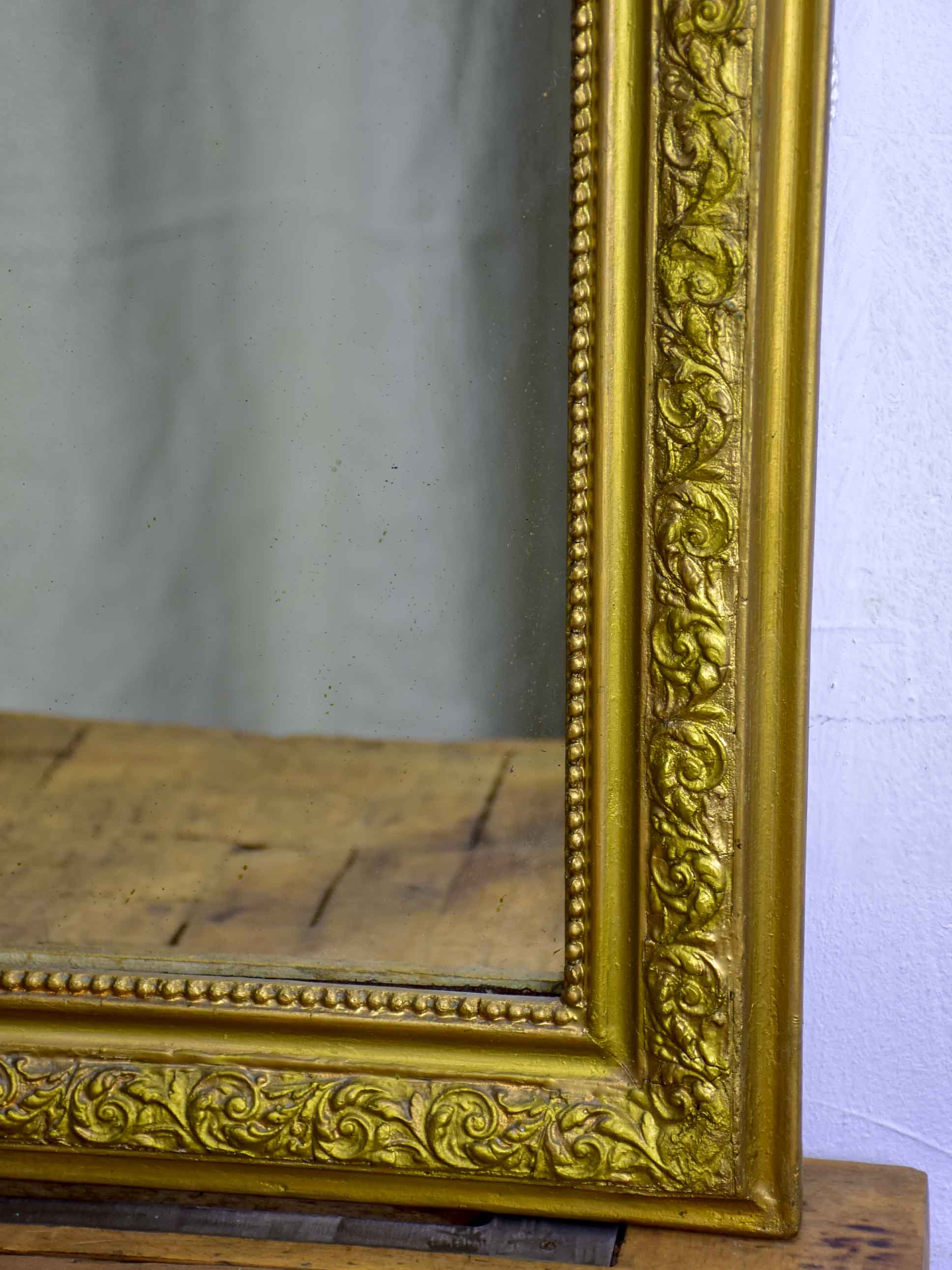 Antique French Louis Philippe mirror with gold frame 33 ¾'' x 24 ¾''