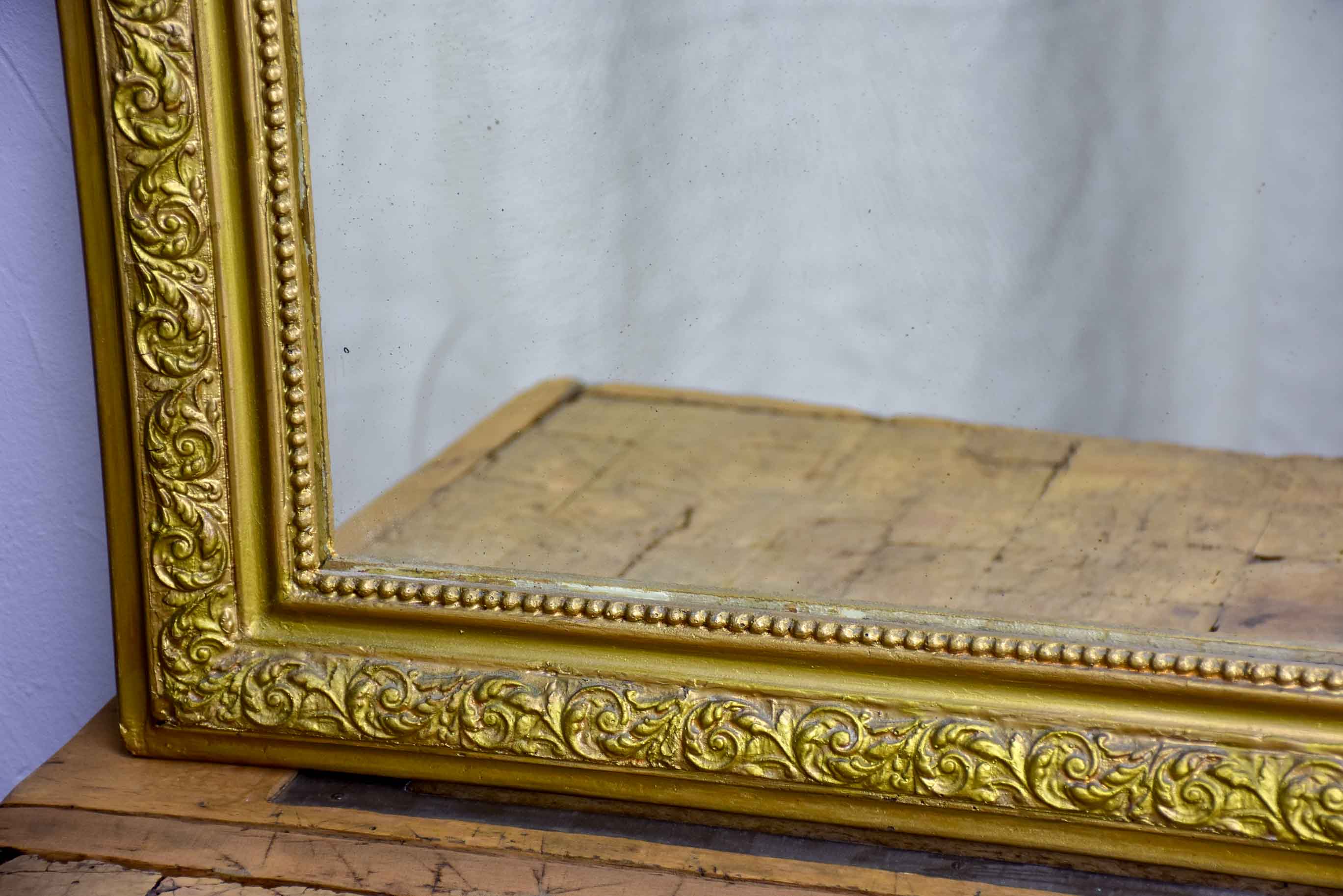 Antique French Louis Philippe mirror with gold frame 33 ¾'' x 24 ¾''