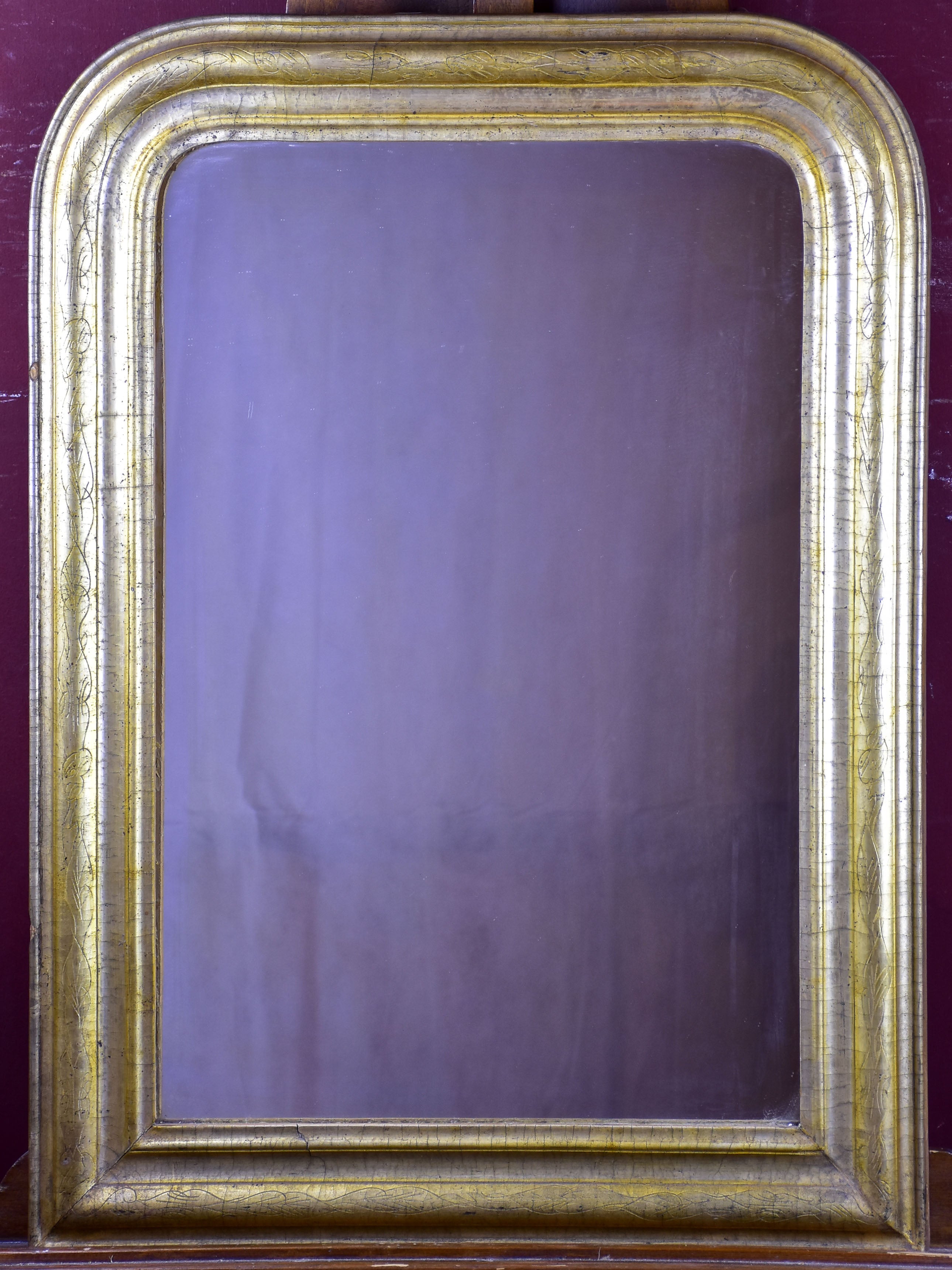 Antique French Louis Philippe mirror with gilded frame