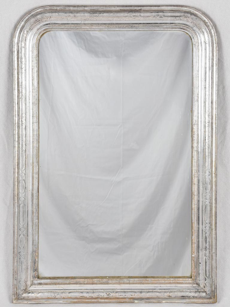 Silver 19th century Louis Philippe mirror 25½" x 37½"