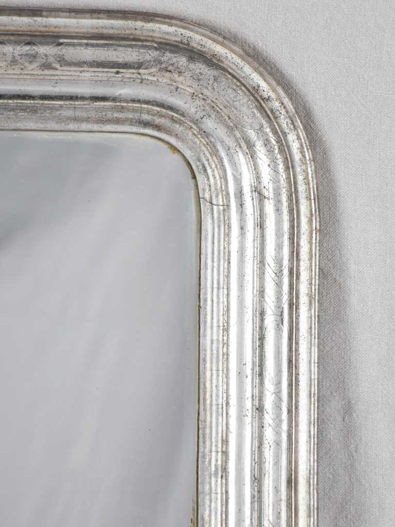 Silver 19th century Louis Philippe mirror 25½" x 37½"