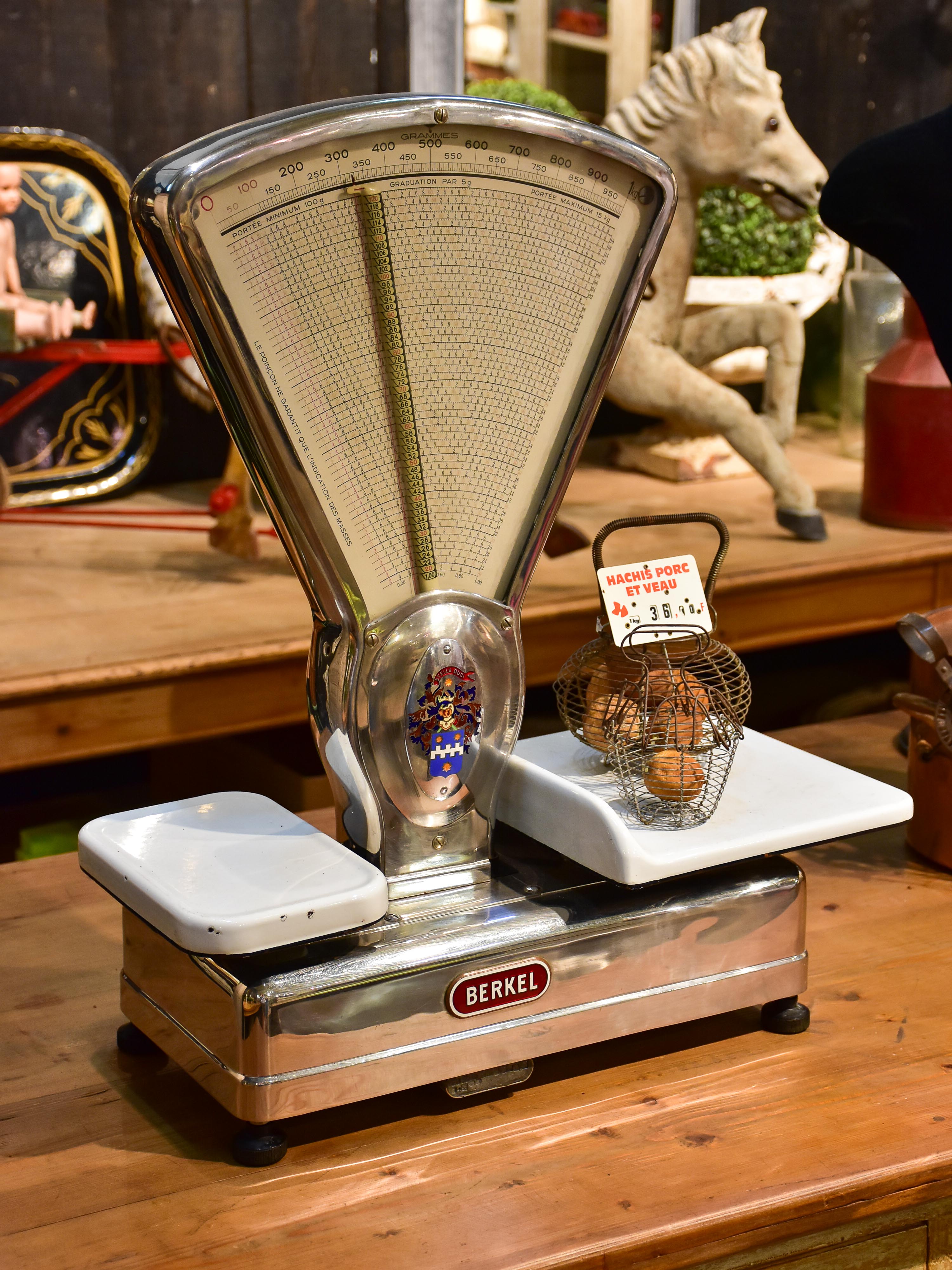 Vintage Berkel shop scales circa 1950