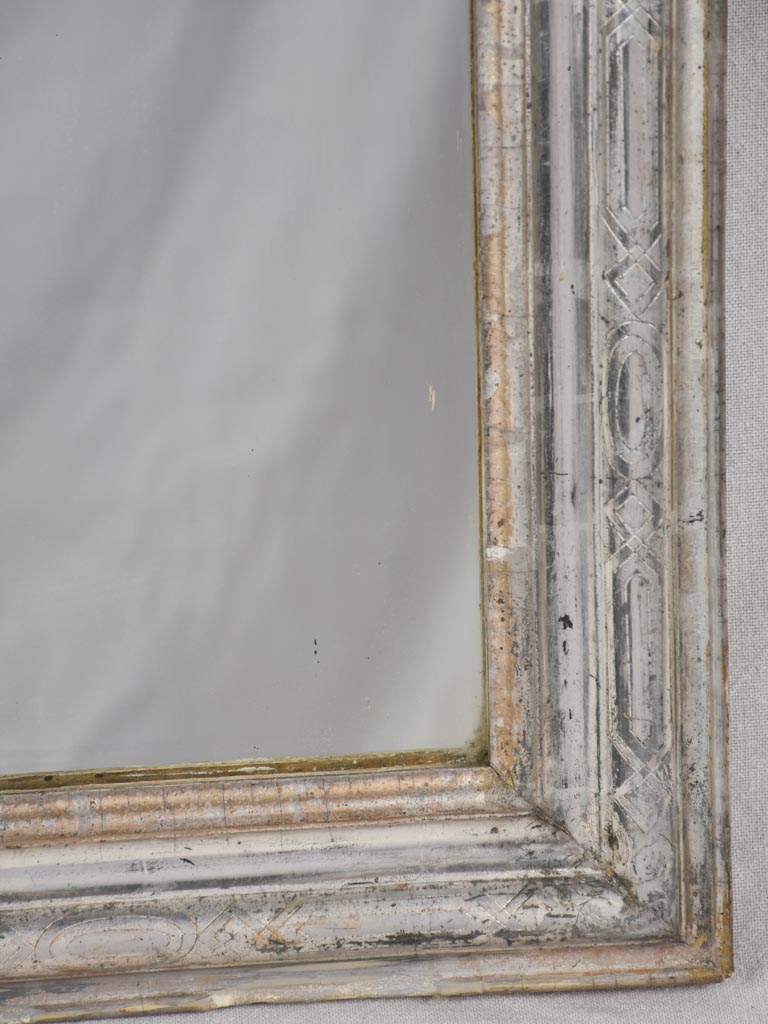 Silver 19th century Louis Philippe mirror 25½" x 37½"