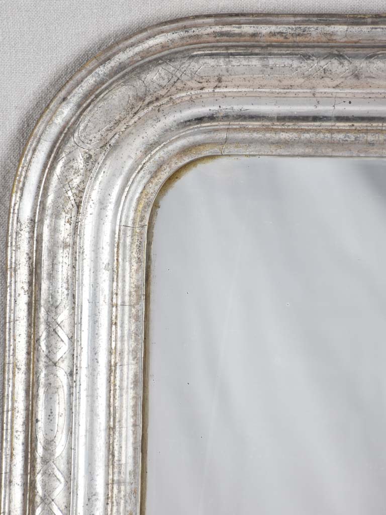 Silver 19th century Louis Philippe mirror 25½" x 37½"