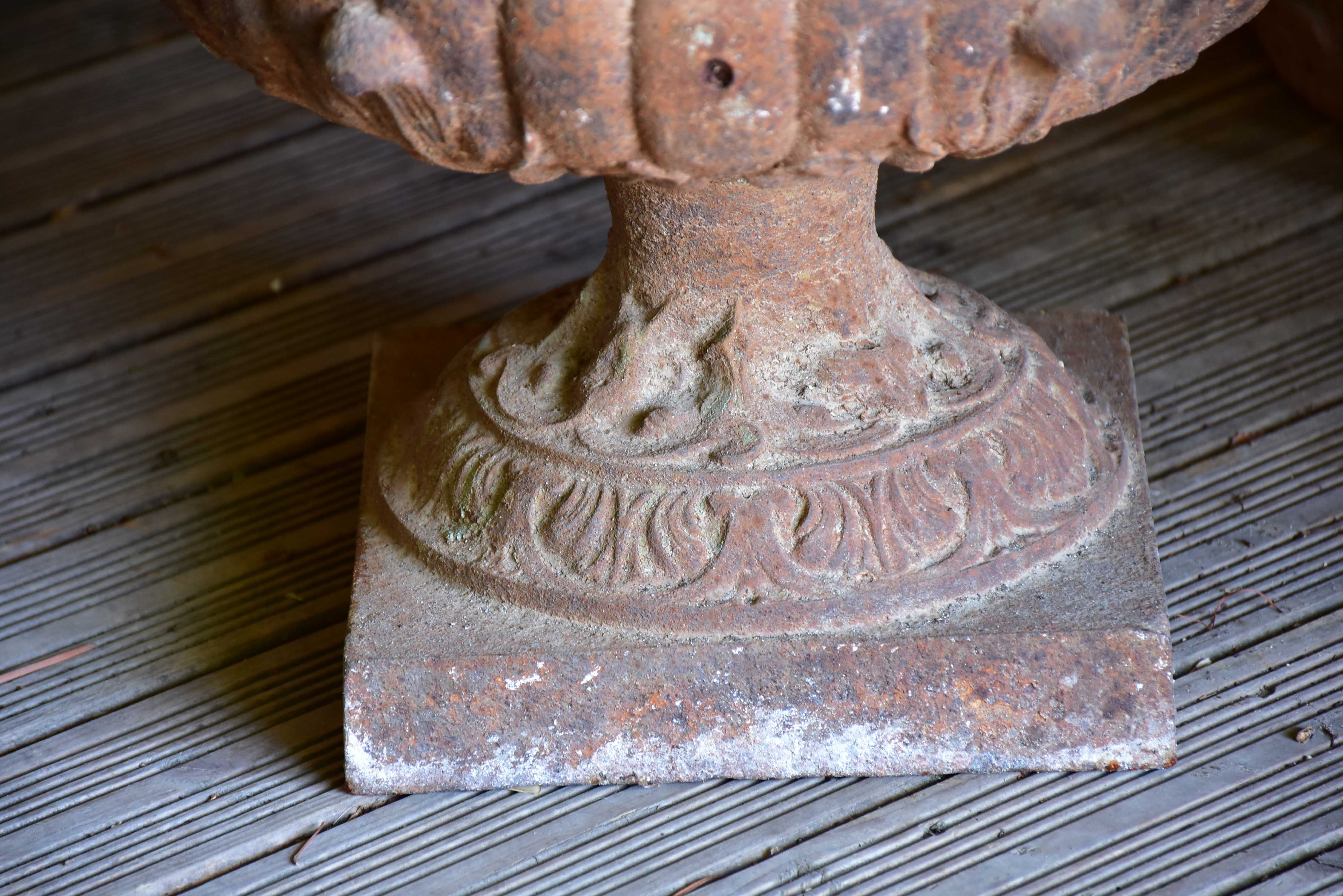 Pair of 19th century French garden urns – cast iron