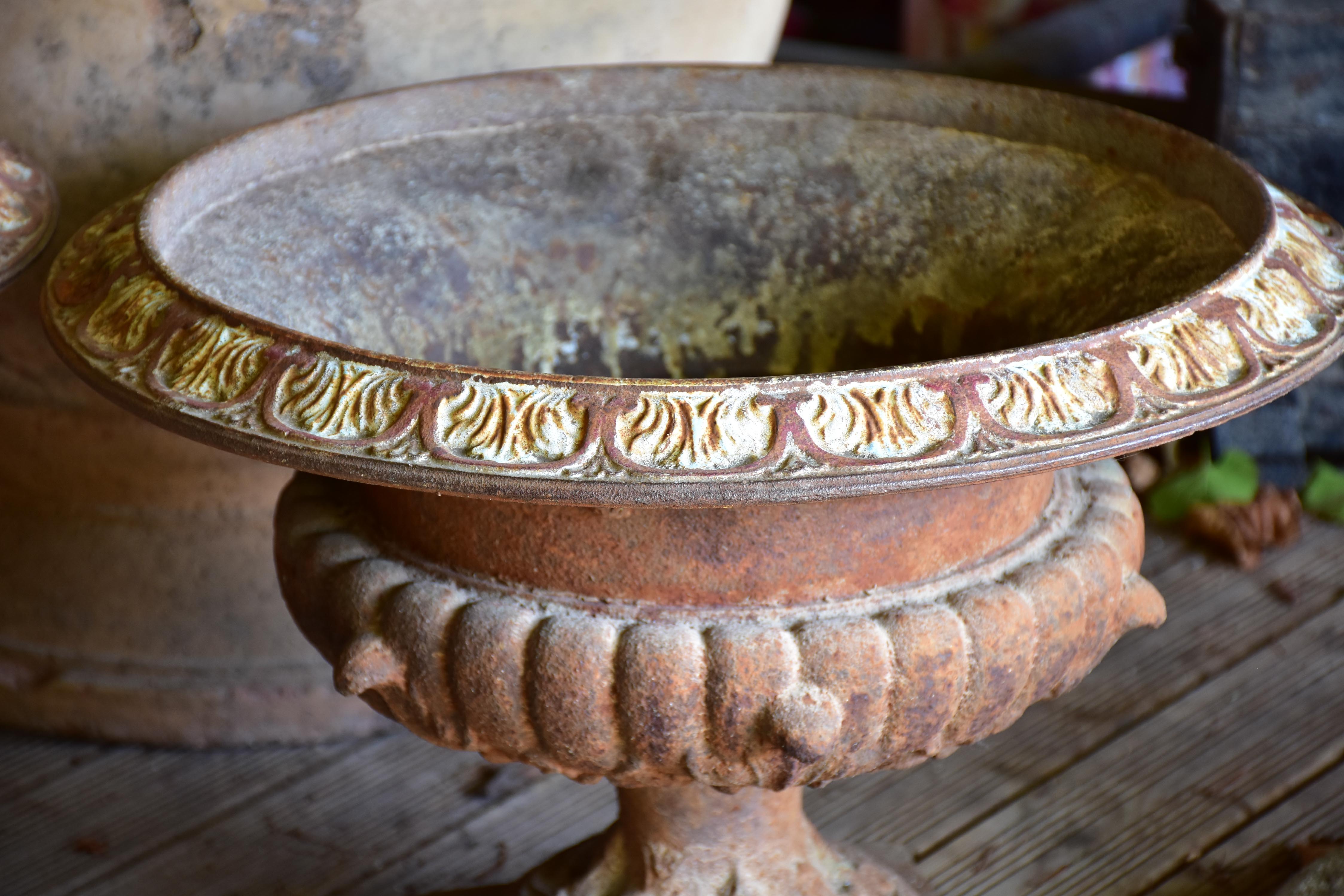 Pair of 19th century French garden urns – cast iron