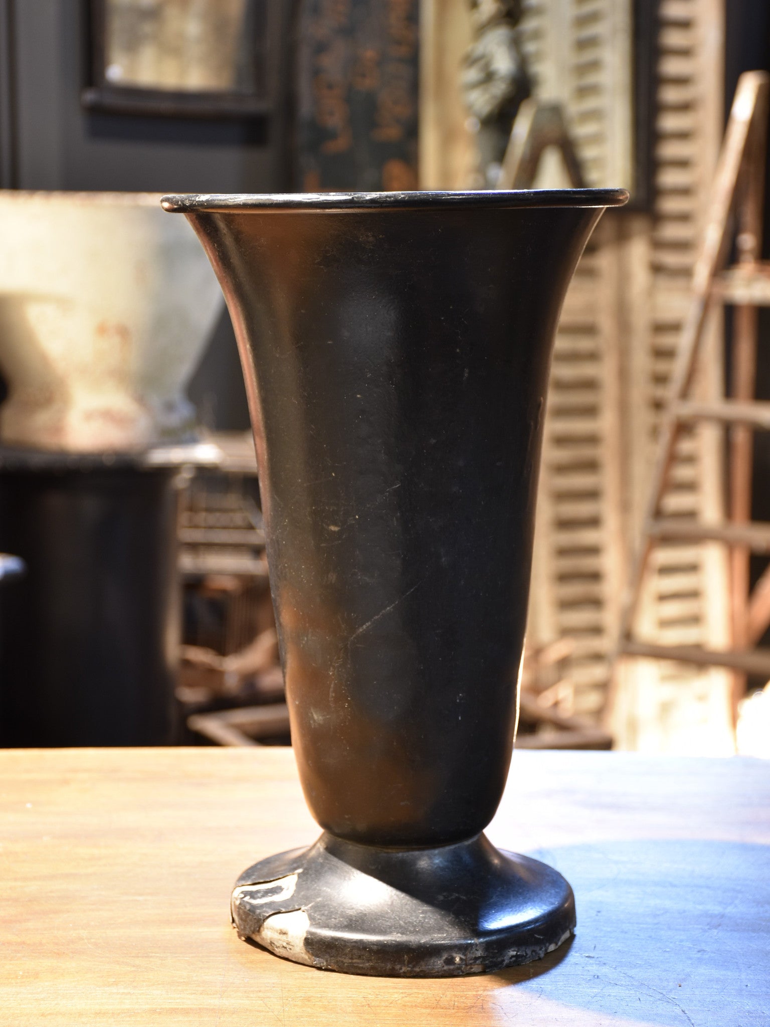 Vintage French Florist Vases - black