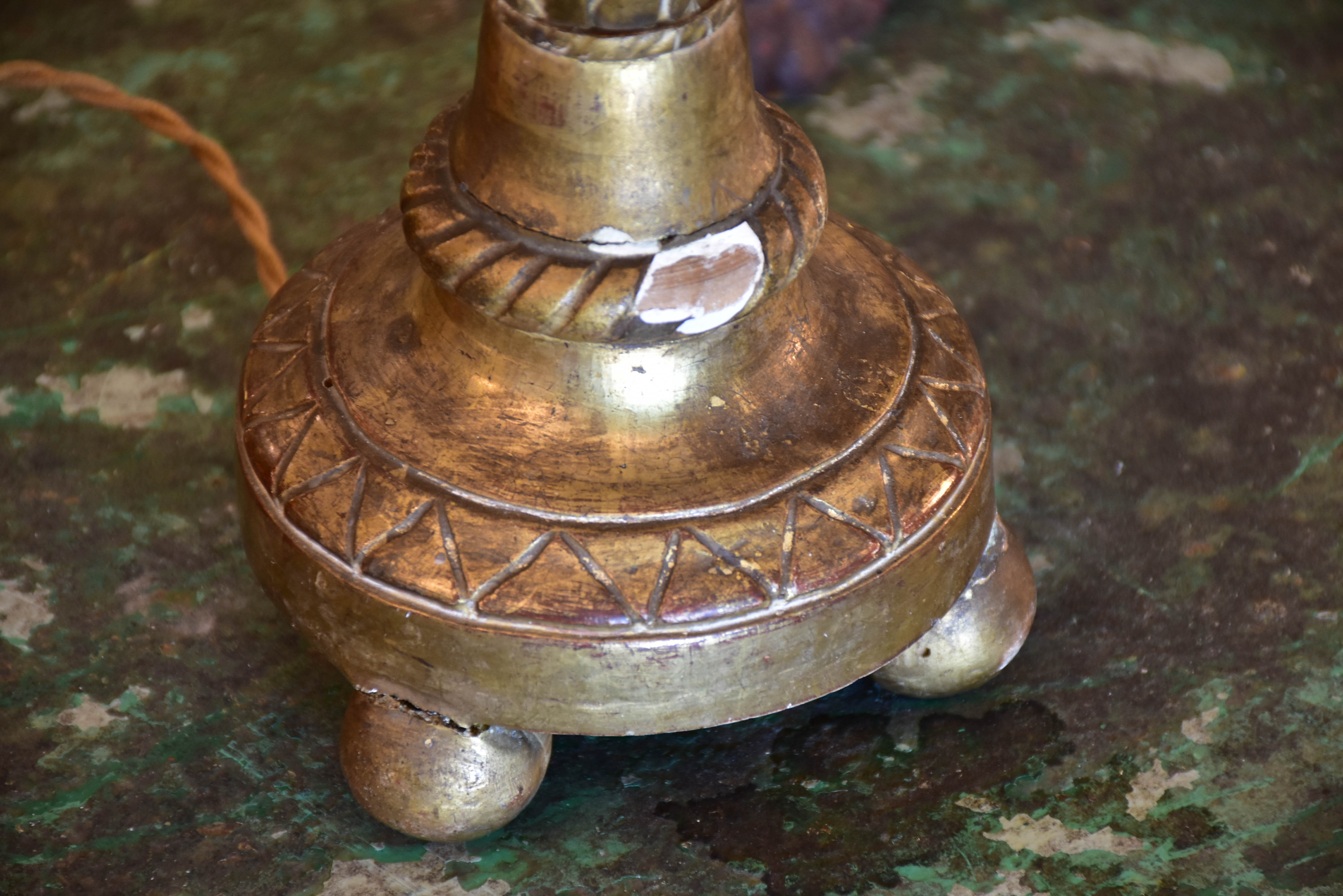 19th century French candlestick lamp base