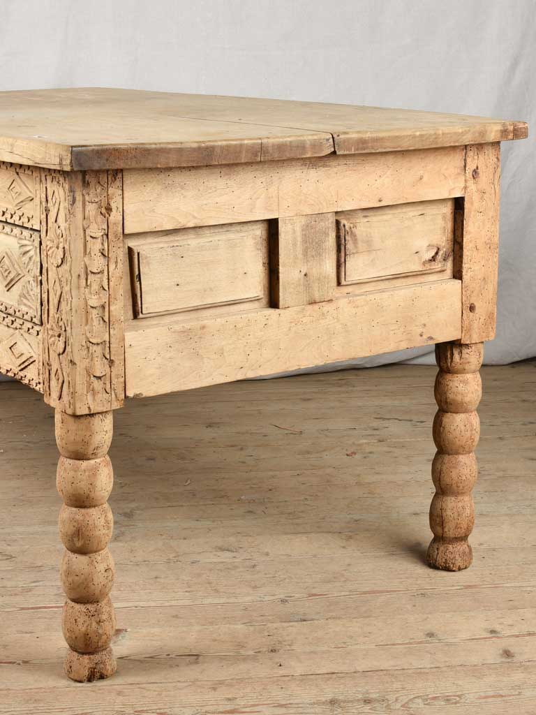 18th century Spanish table w/ 2 drawers - walnut 54¼"