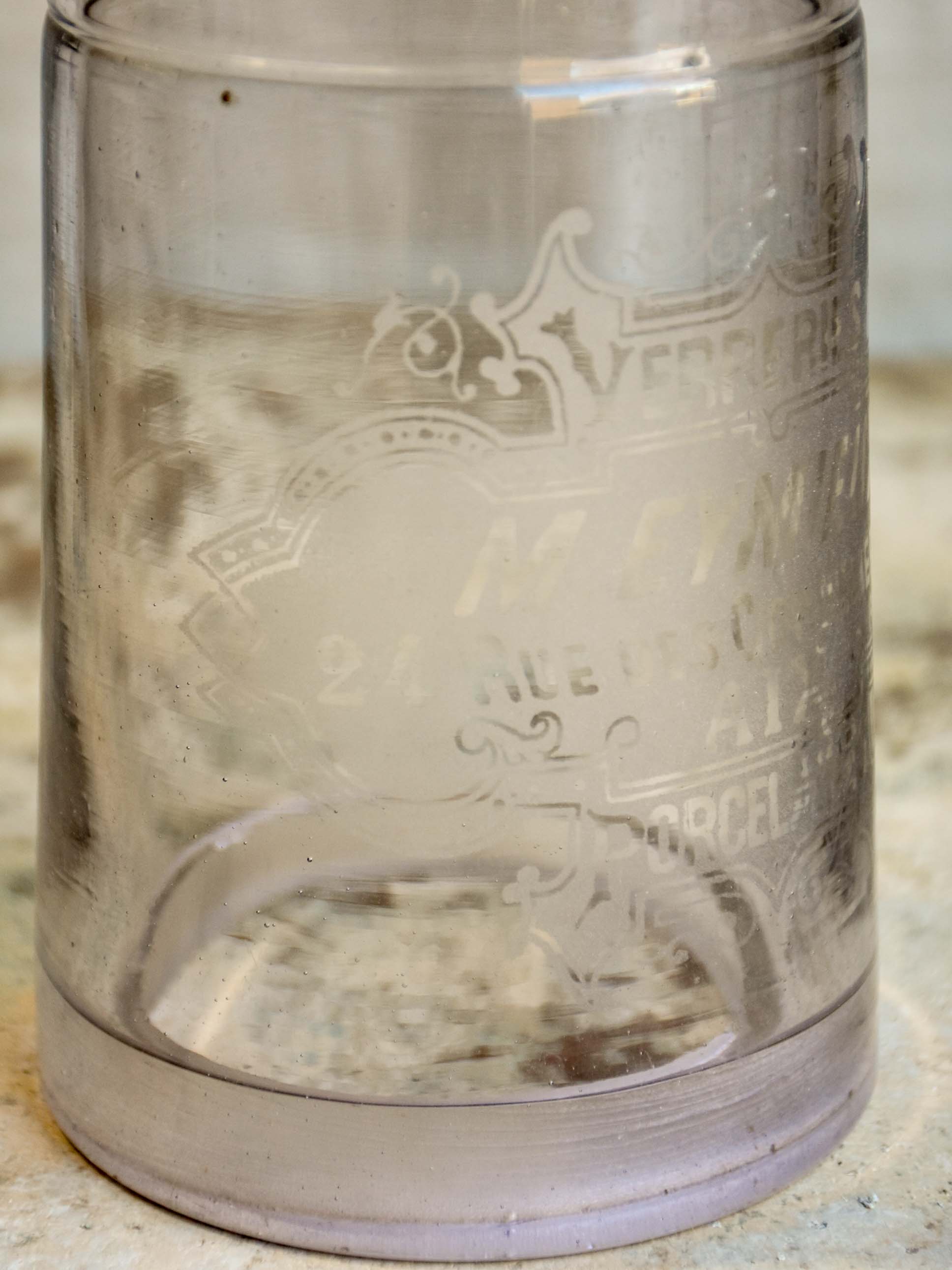 Antique French bistro carafe - Aix