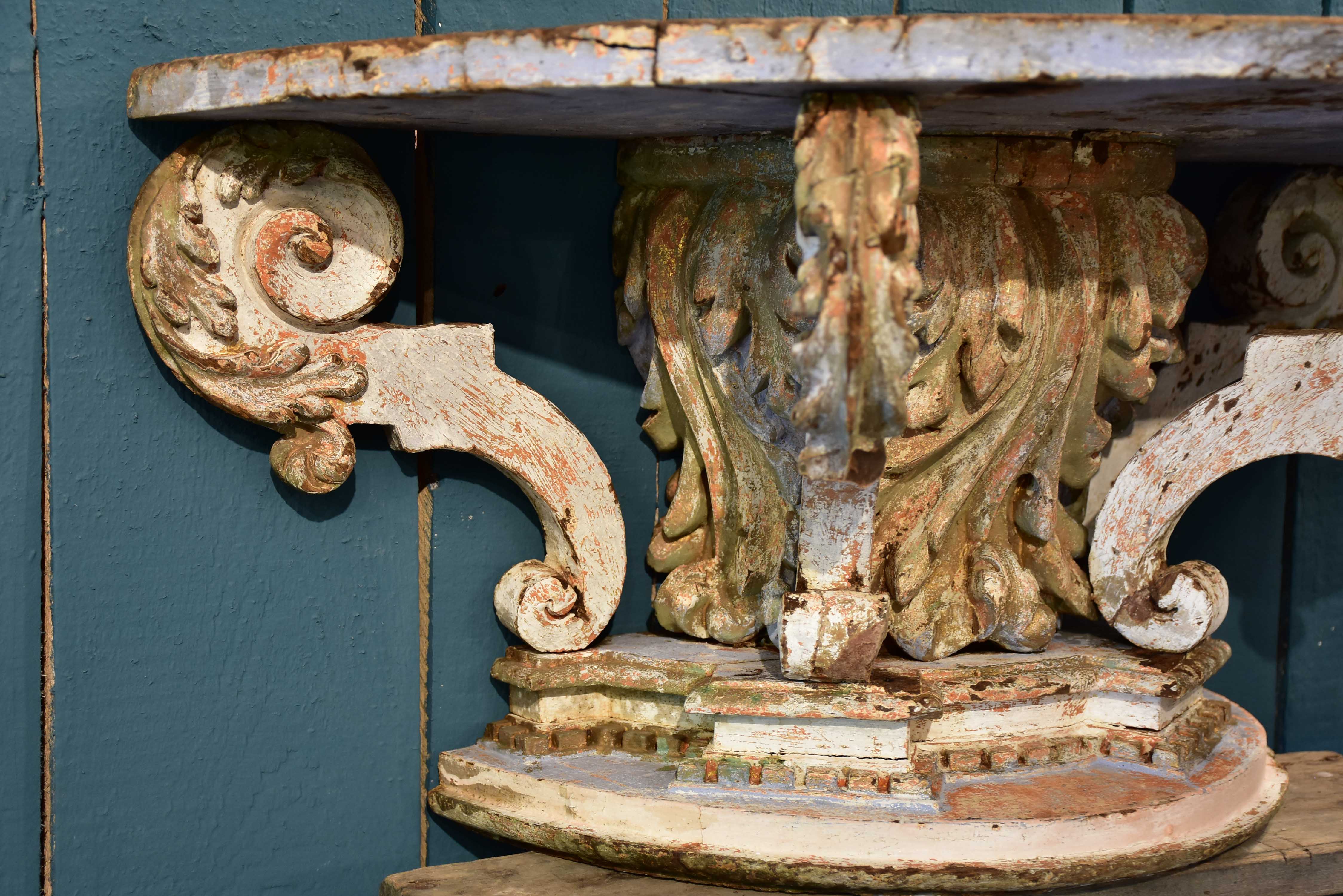 18th century Louis XV console table – demilune