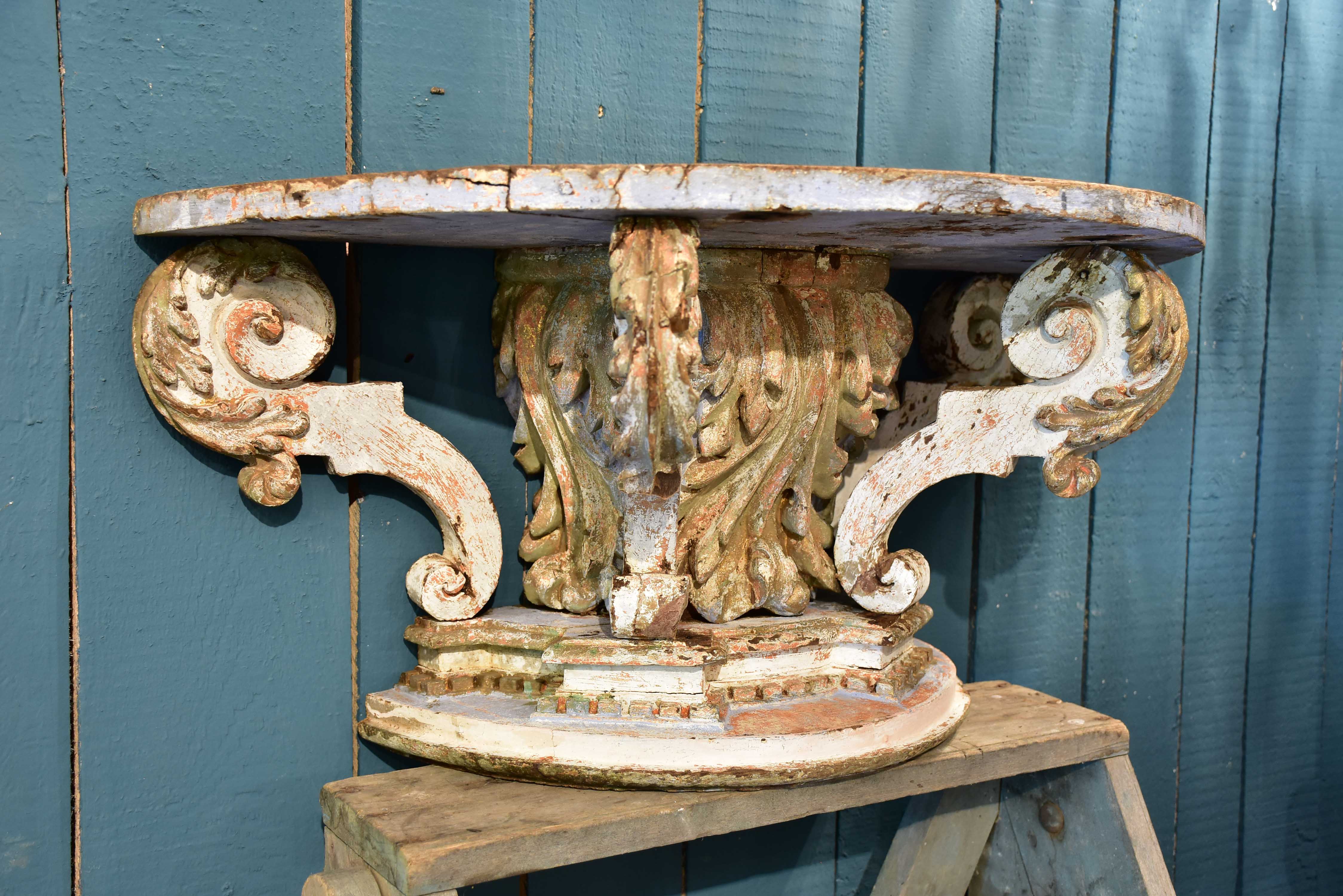 18th century Louis XV console table – demilune