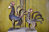 Two artisan-made French roosters - 1960's