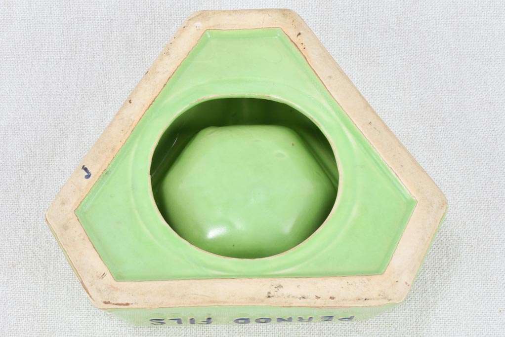 Ashtray (Pernod) green, vintage 5½"