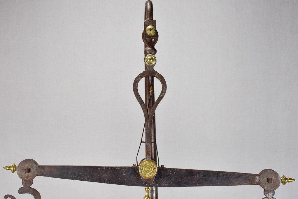 Superb 19th-century scales from an epicerie 43¾"